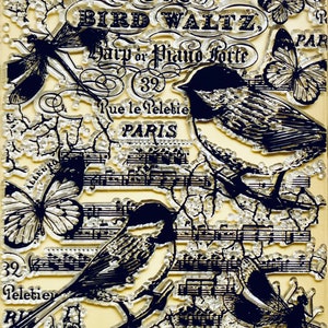Chant d'oiseau, notes de musique, tampons en silicone transparent, gaufrage à faire soi-même, carnet de notes, travaux manuels, scrapbooking, décoration