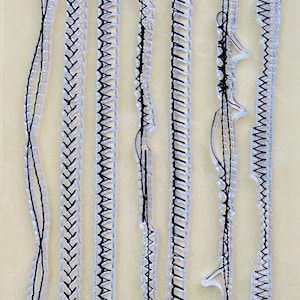 Costura puntada zigzag borde hilo sellos de silicona transparente DIY estampado planificador, diario, artesanía, álbum de recortes, decoración