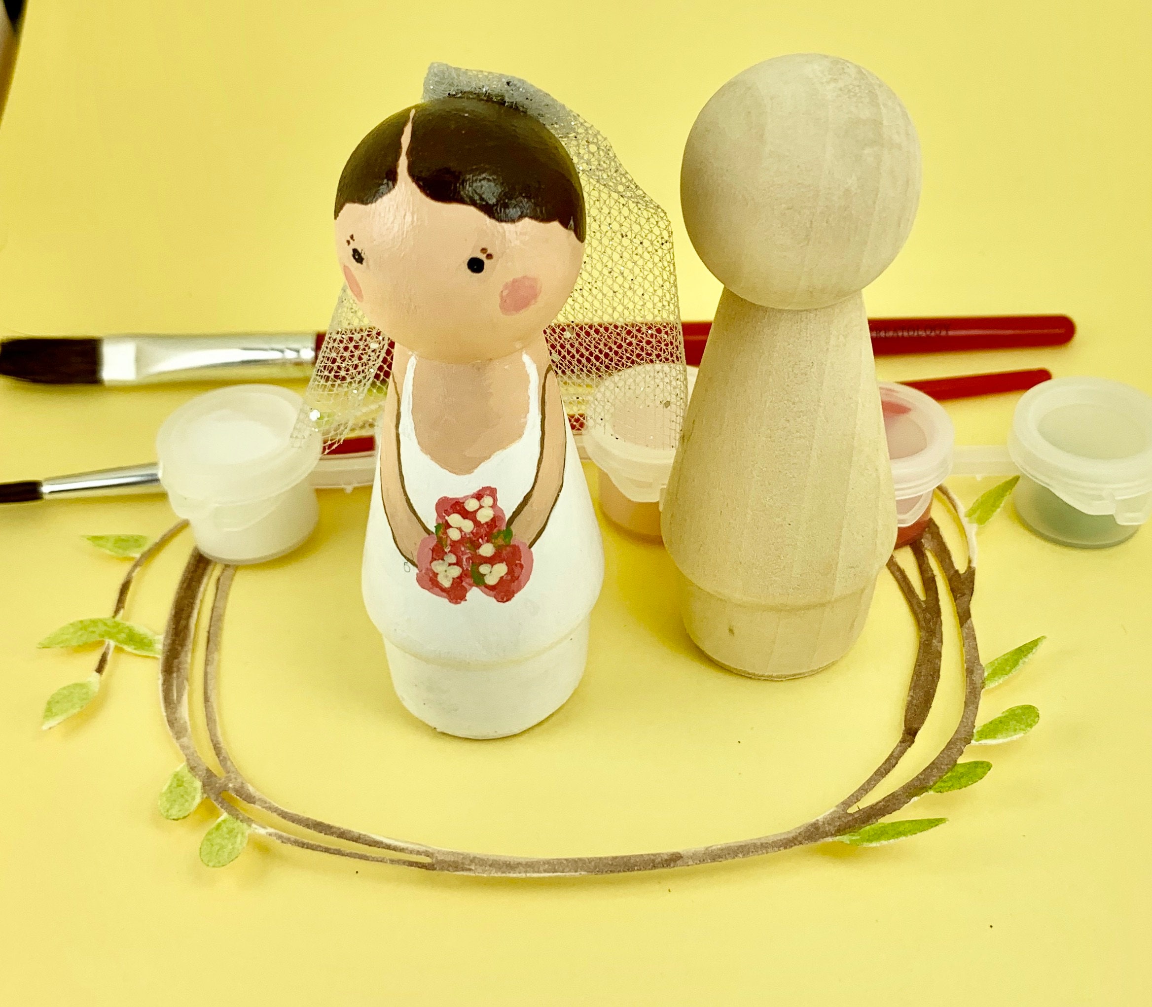 DIY Peg Doll Kit Make Your Own Groom Husband All Materials | Etsy
