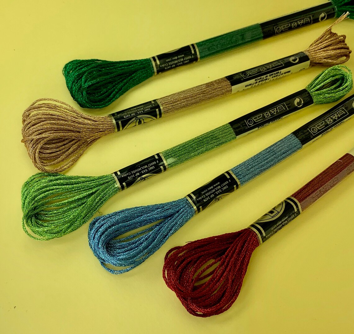 DMC Metallic Embroidery Floss 1 Skein 6 Strand Thread for Etsy