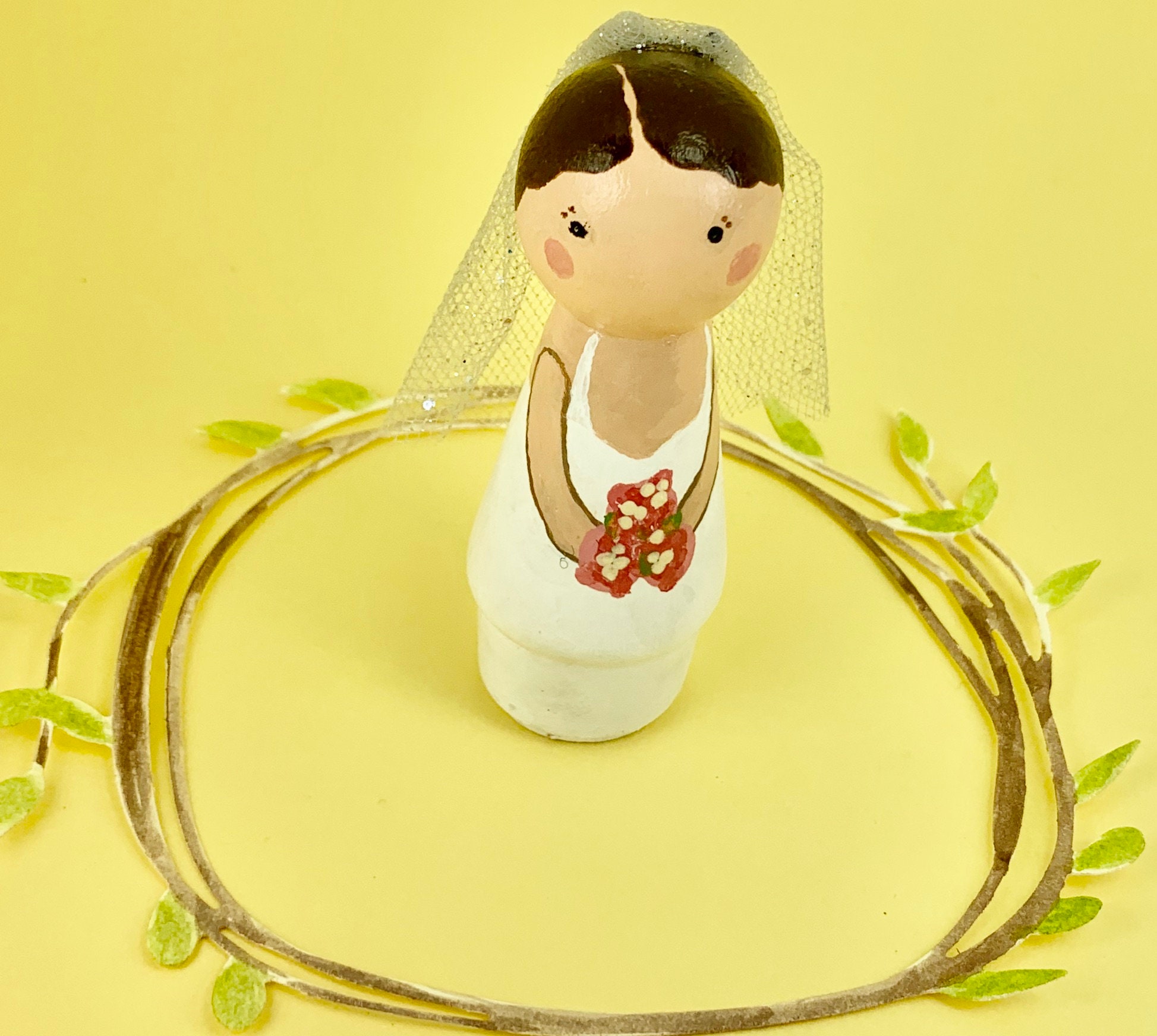 DIY Peg Doll Kit Make Your Own Bride With Vail All Materials - Etsy
