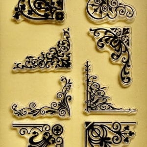 Borders Corners Ornate Letters Clear Silicone Stamps DIY Embossing  Planner, Journal, Craft, Scrapbooking, Decoration