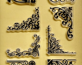Corners Ornate Clear Silicone Stamps DIY Embossing  Planner, Journal, Craft, Scrapbooking, Decoration