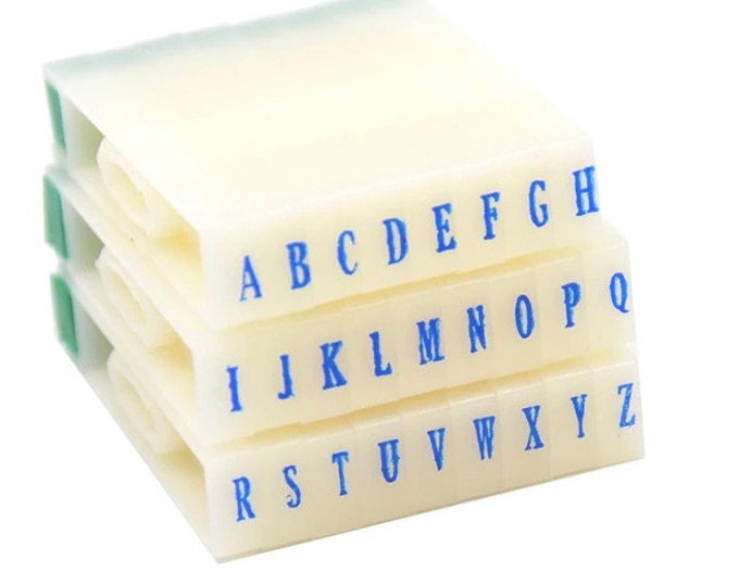 A - Z UPPERCASE Stackable Small Alphabet Stamp Set / Type Alphabet ...