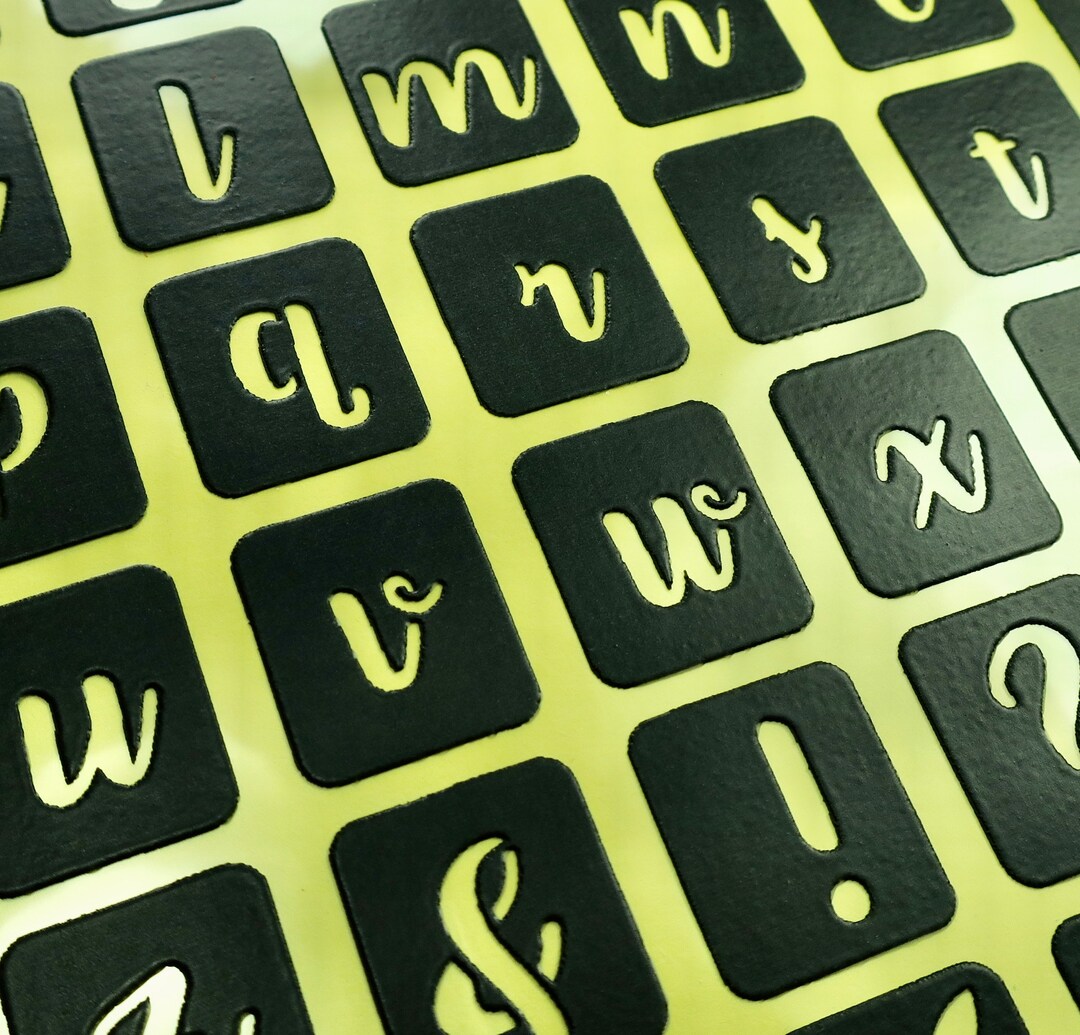 Repositionable Letters Undercase Letters Art Screen Stencil Fixable, Adheisive, Repositionable ...