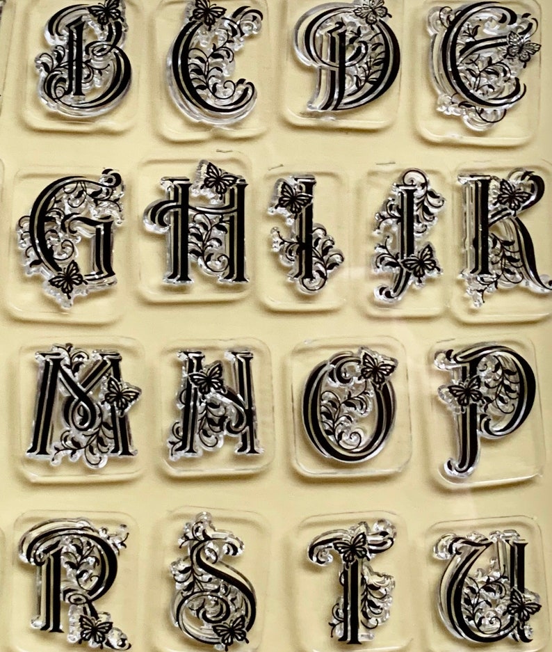 Alphabet Letters Clear Silicone Stamps DIY Embossing Planner Etsy