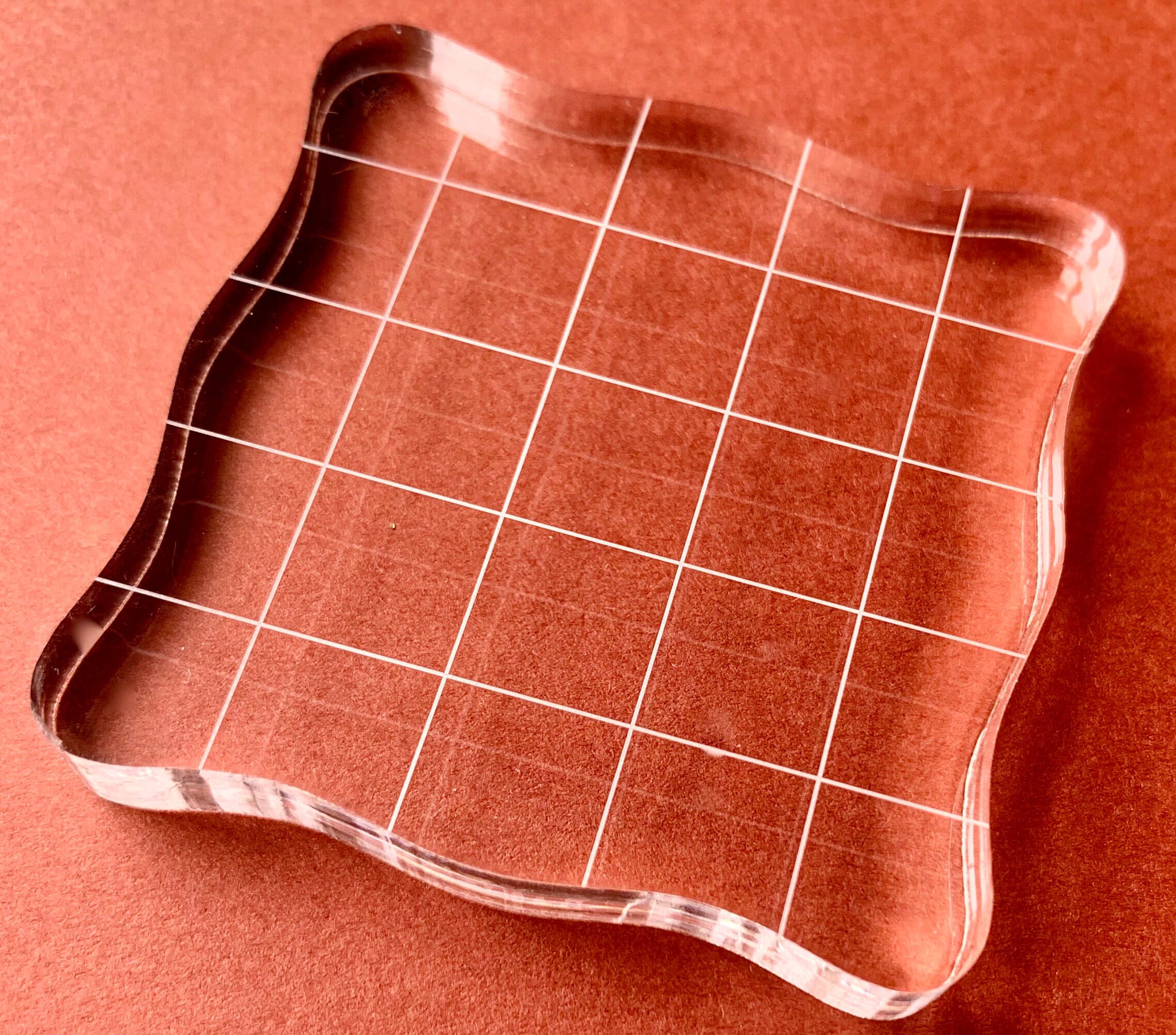 2 Inch Square Clear Acrylic Stamp Block Acrylic Mounts Etsy