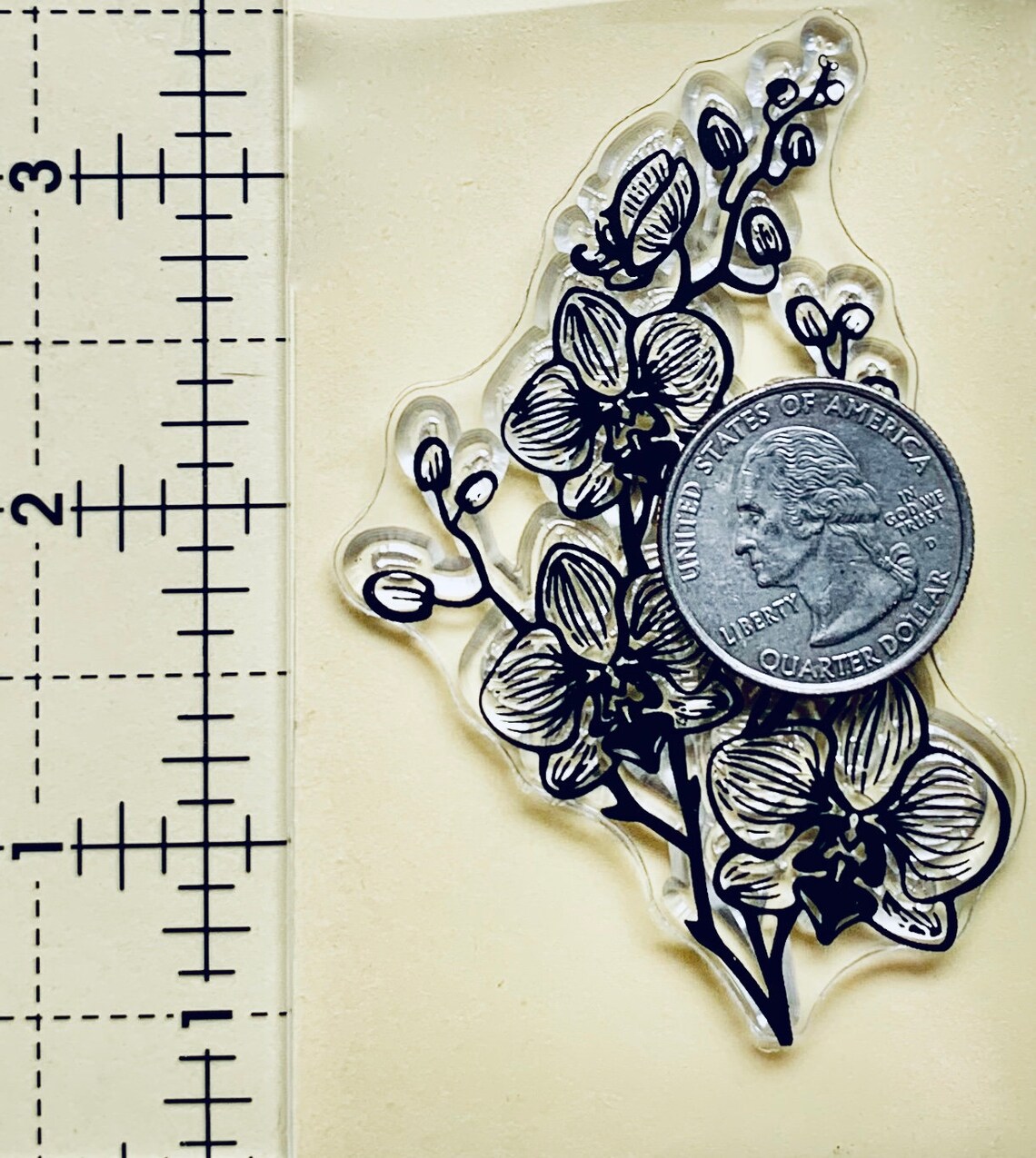 Orchid Flower Clear Silicone Stamps DIY Embossing Planner, Journal ...