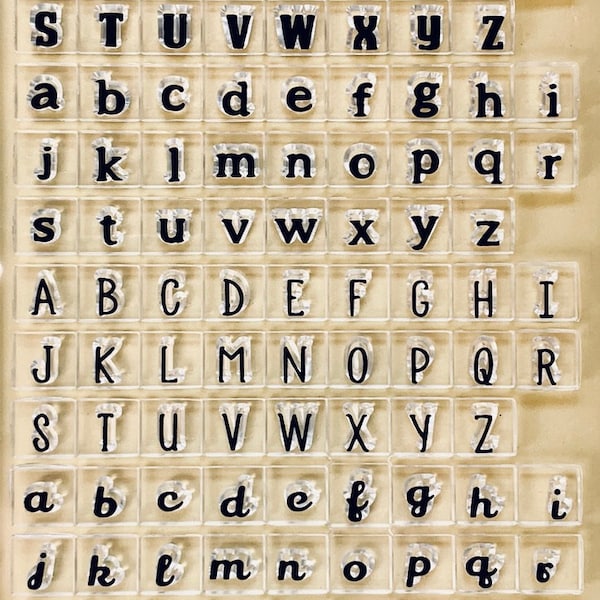 Clear Alphabet Stamps Etsy