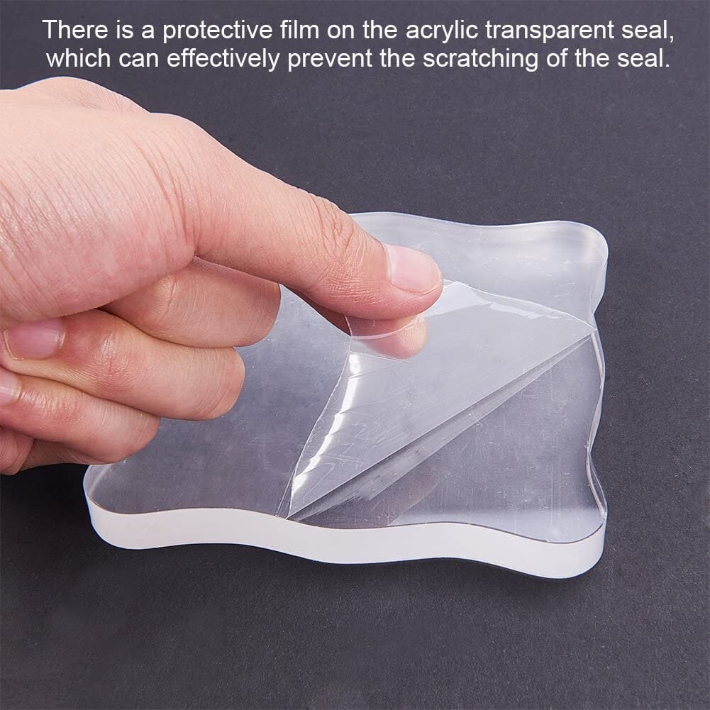 Large Size Clear Acrylic Stamp Block Round and Square Etsy