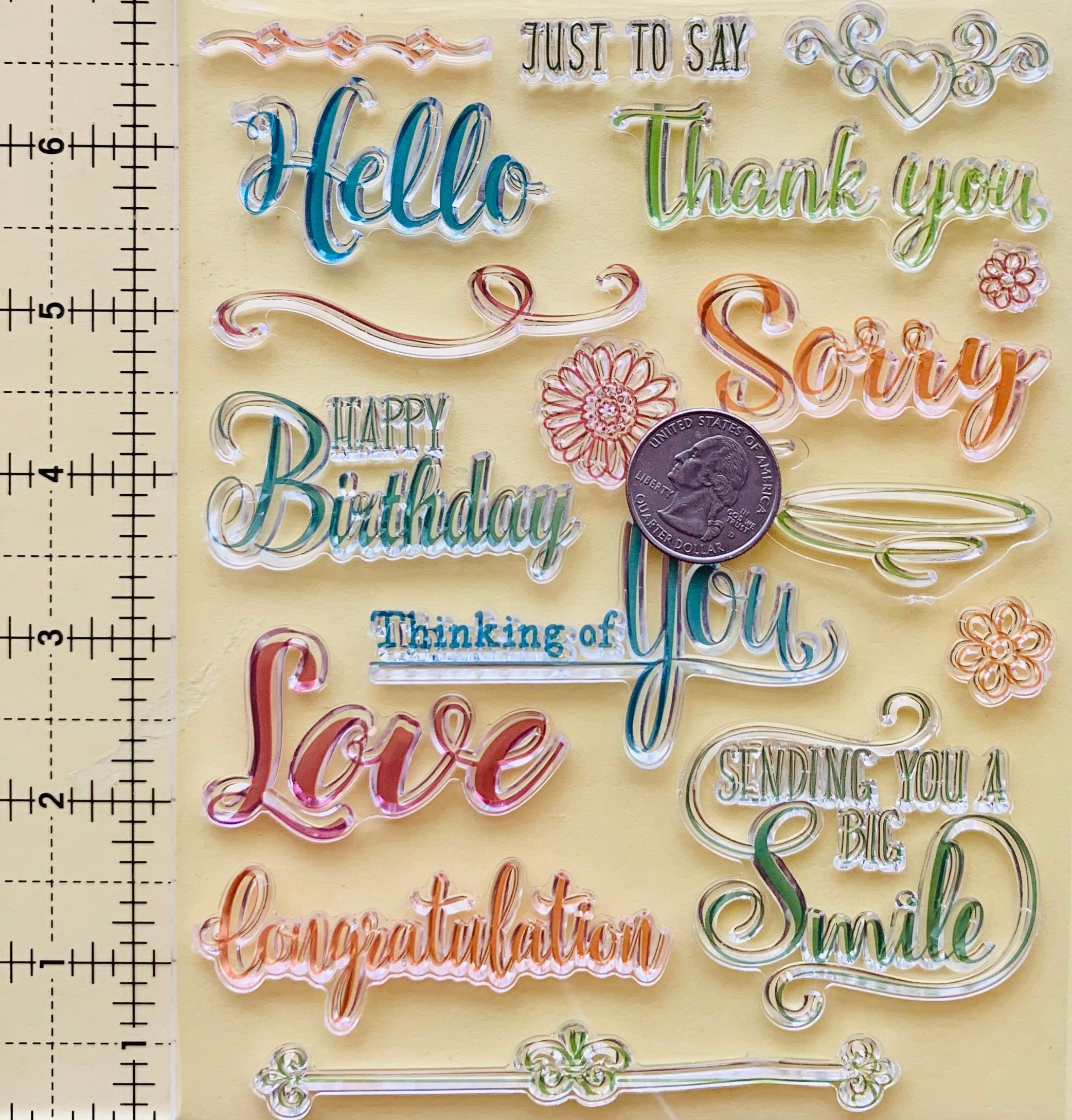 Celebrate Birthday Love Hello Thank You / Clear Stamp - Planner ...