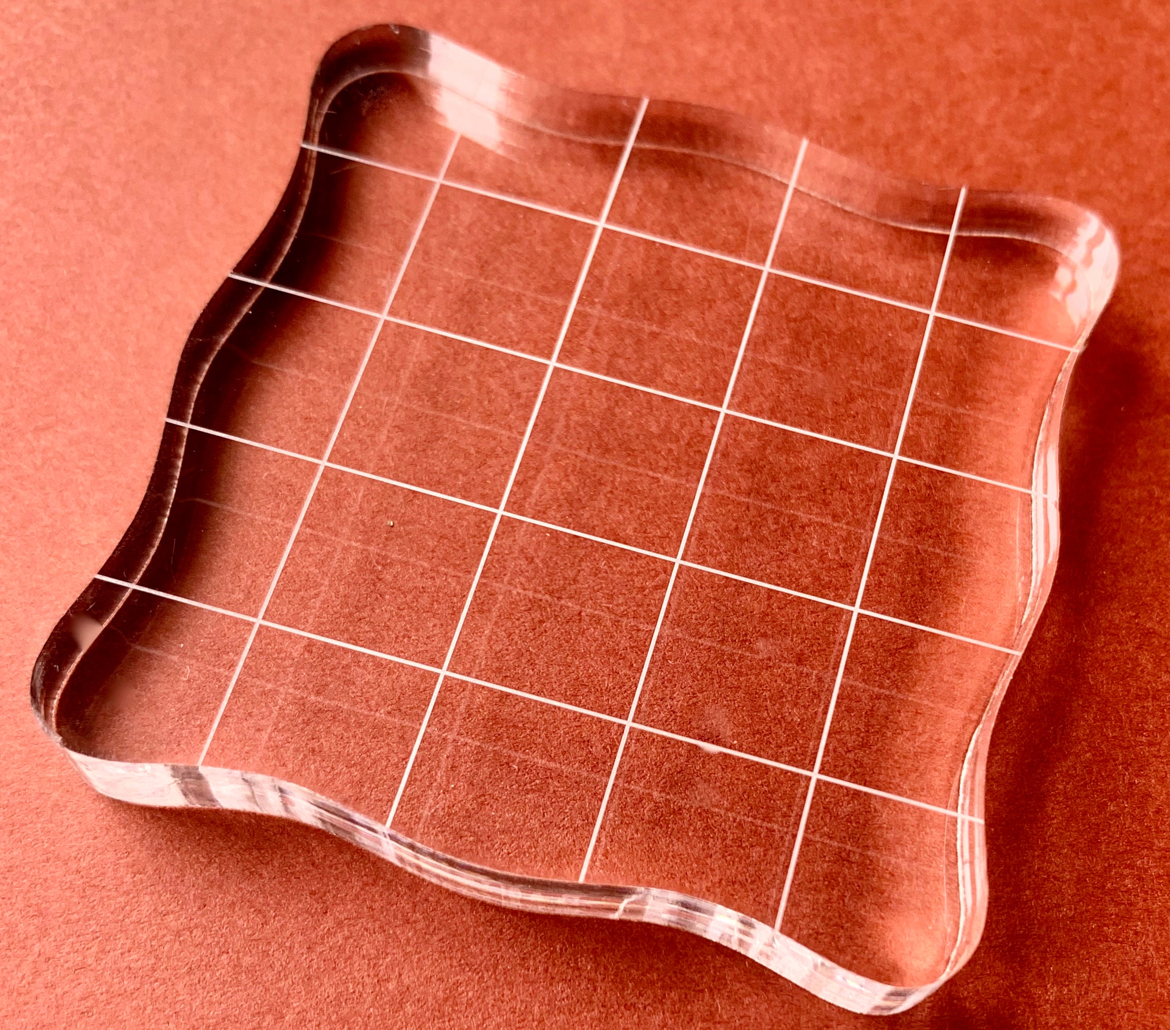 2 Inch Square Clear Acrylic Stamp Block Acrylic Mounts Etsy