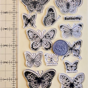Carimbo transparente de borboleta/carimbo de silicone DIY/produção de cartões - Planejador, Diário, Artesanato, Scrapbooking, Decoração