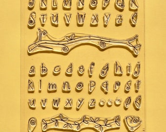Letter Alphabet stamp set - Clear Silicone Stamps DIY Embossing  Planner, Journal, Craft, Scrapbooking, Decoration