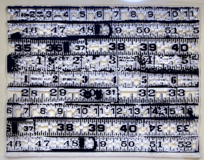 Scale Ruler Stamp Ruler Measure Stamp Clear Stamp - Planner, Journal, Craft, Scrapbooking ...