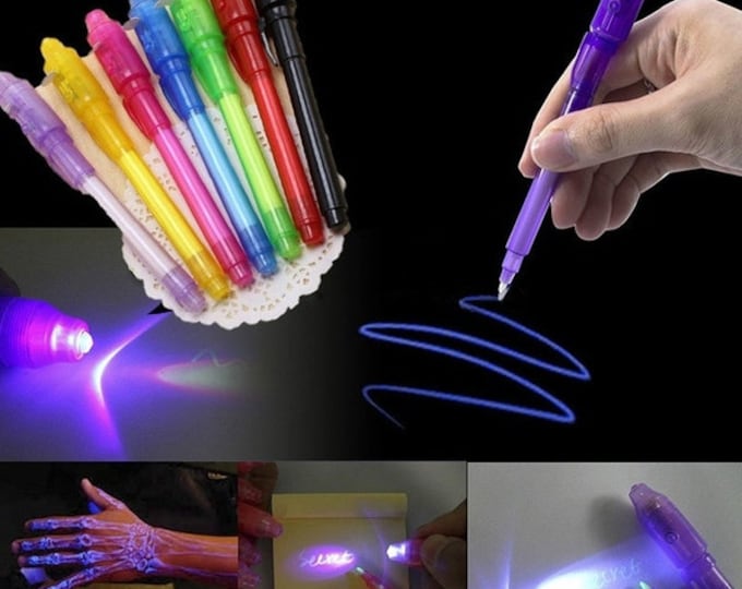 Magic UV Light Pen Invisible Ink Pen School Supplies Party Favor Kids