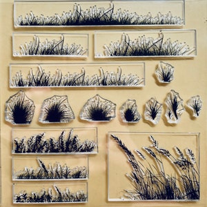 Grass Clear Stamp Set - Planner, Journal, Craft, Scrapbooking, Decoration