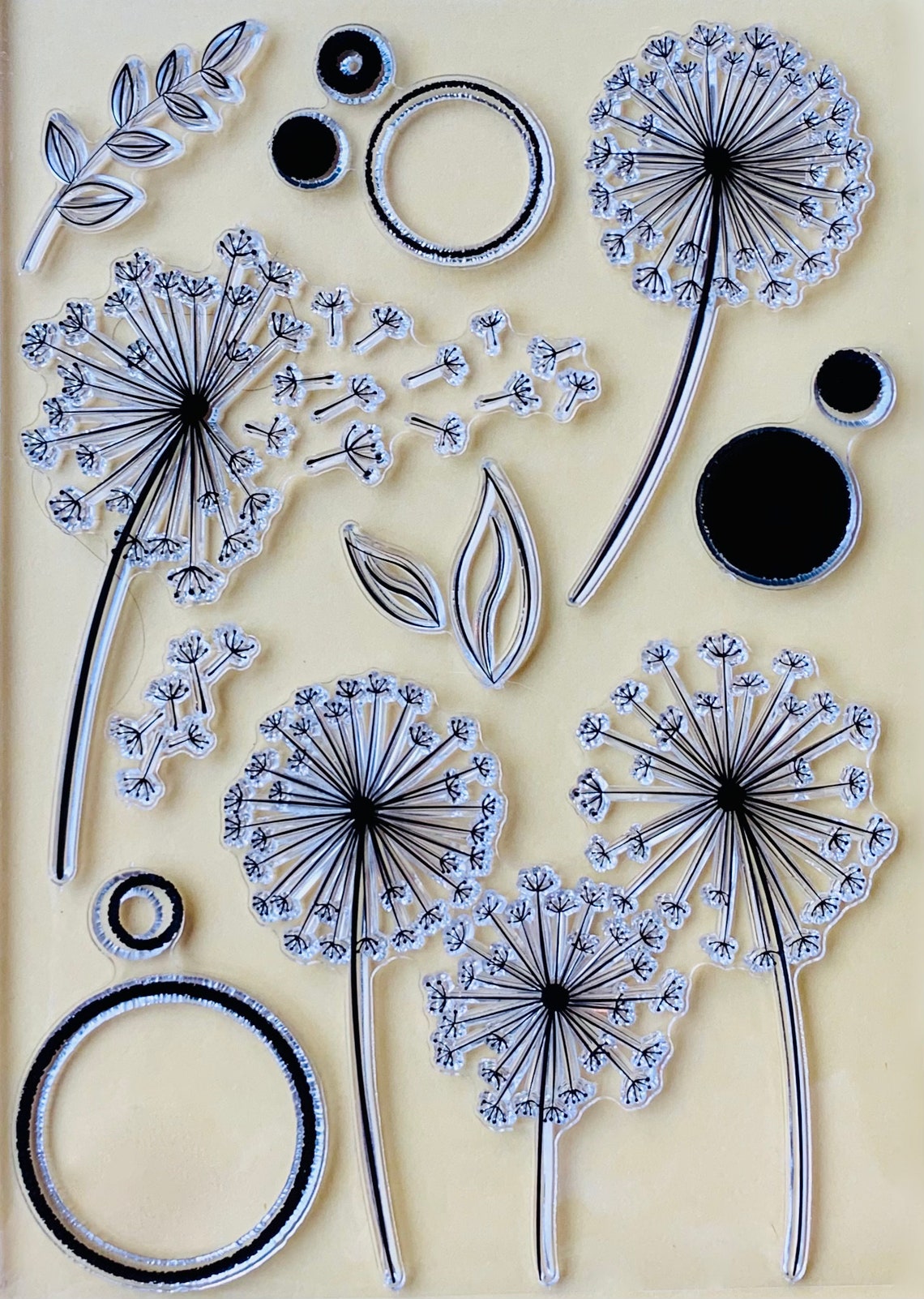 Flower Clear Stamp Set Planner, Journal, Craft, Scrapbooking - Etsy