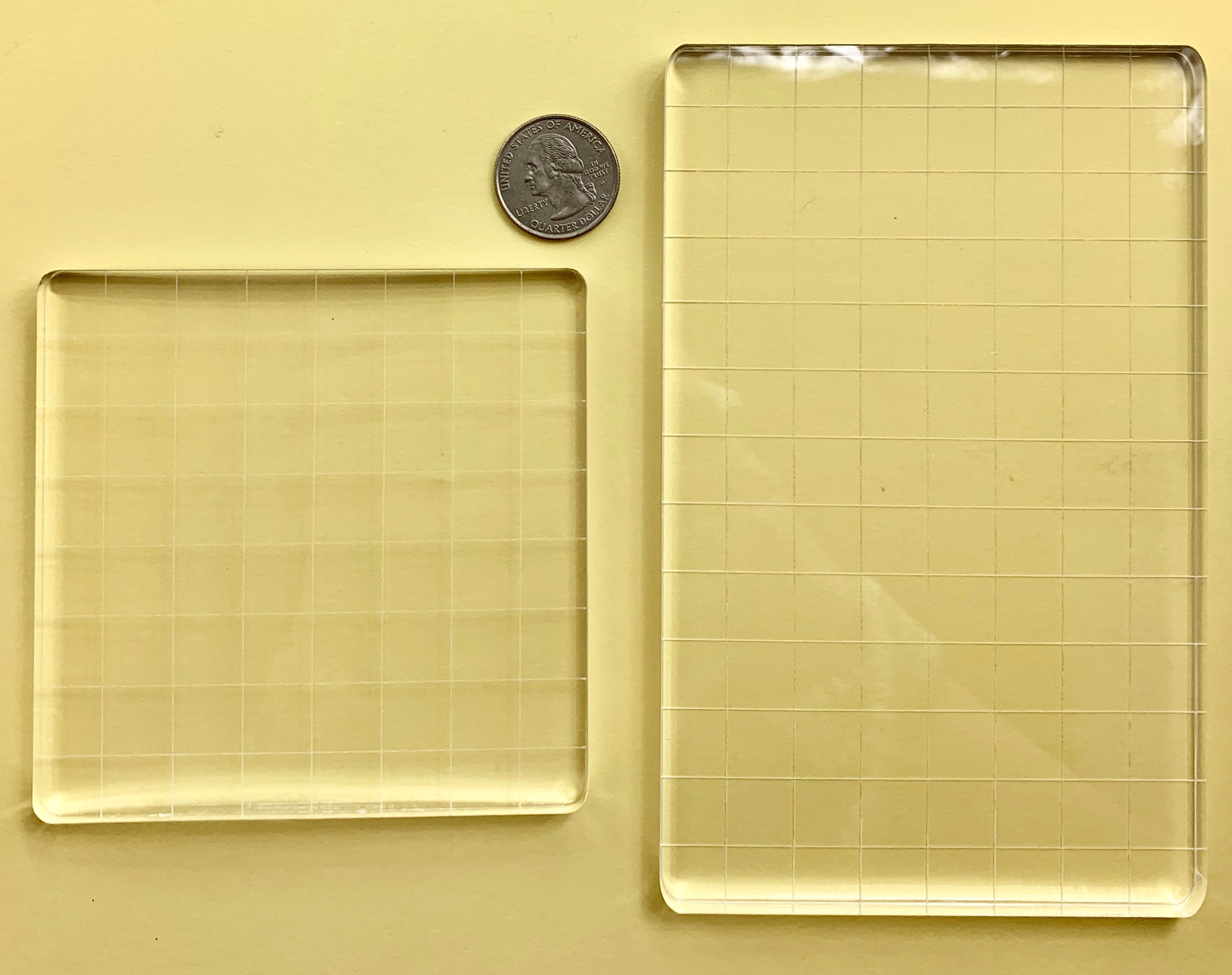 Large Size Clear Acrylic Stamp Block Round and Square Etsy