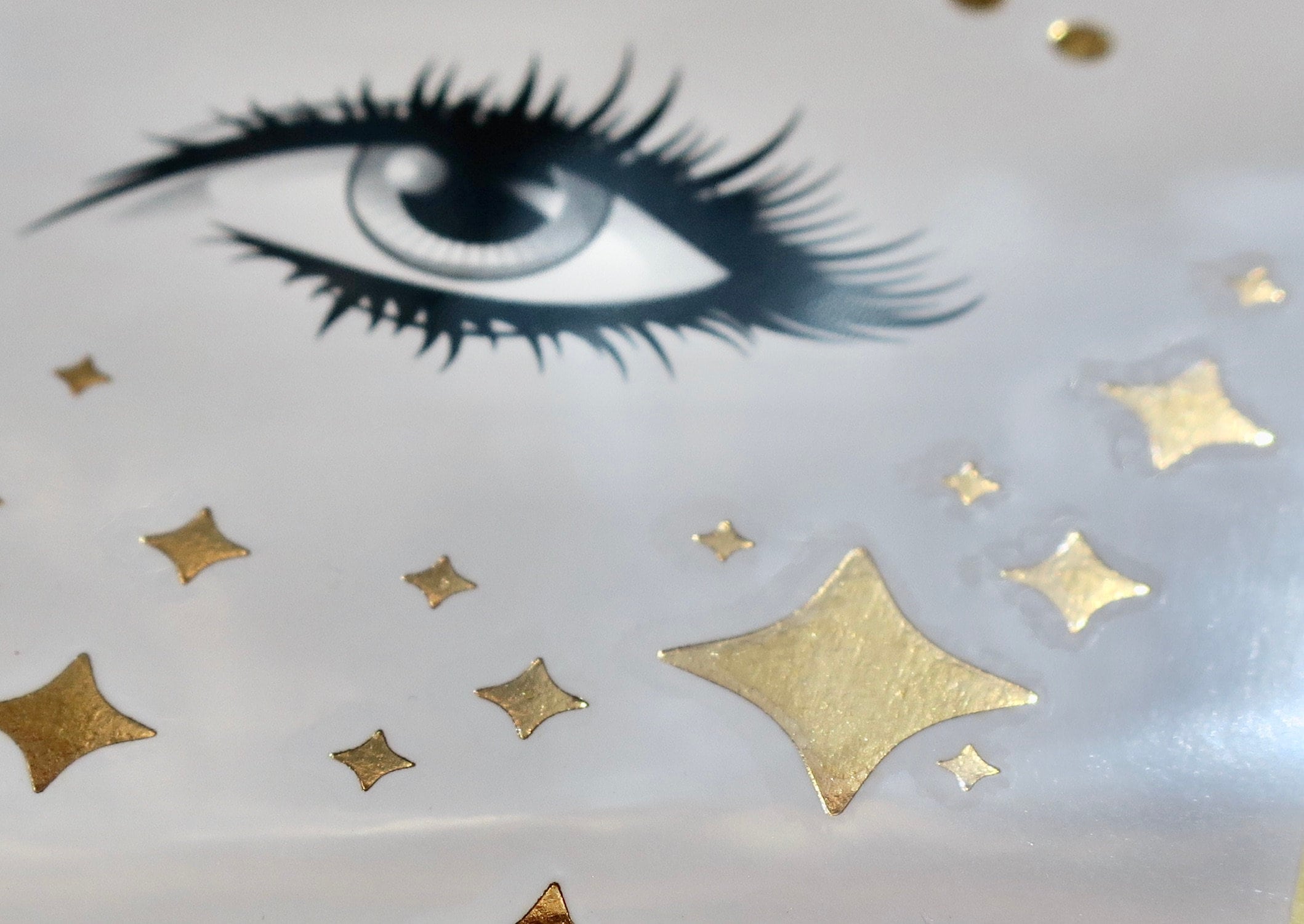 Metallic Face Sticker Gold Star Festival Face Sticker Jewels | Halloween Face Stickers ...
