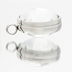 Curved Glass 30mm Living Memory Locket Floating Locket Necklace Pendant For Women Stainless Steel Jewelry Making DIY