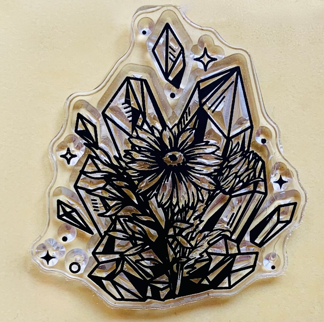 Crystal Flowers Clear Silicone Stamps DIY Embossing Planner, Journal ...