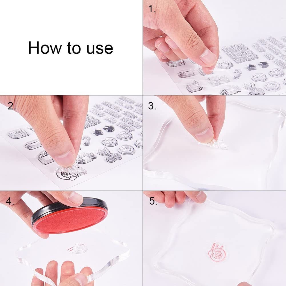 Timbri per libri per la creazione di biglietti di grandi dimensioni, in silicone trasparente, per fai da te, scrapbooking, carta, artigianato, scrapbooking, forniture fai da te