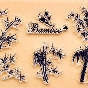 Selos de silicone de bambu faça você mesmo para fazer cartões de relevo diário artesanato decoração de scrapbooking