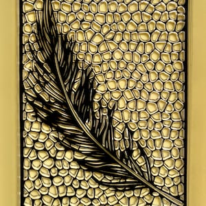 Large Feather Clear Stamp - Planner, Journal, Craft, Scrapbooking, Decoration