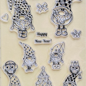 Transparenter STEMPEL „Wichtel Weihnachten“ mit Sprüchen für Kartengestaltung, Dekoration und Scrapbooking