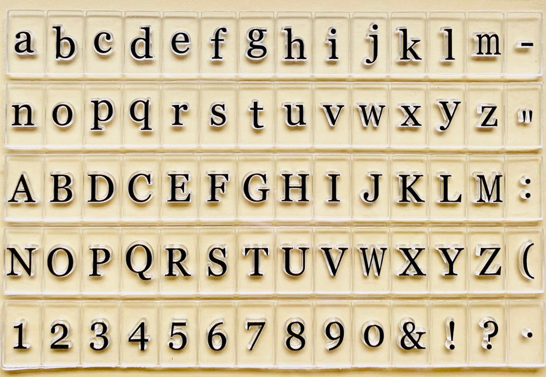 Alphabet Buchstaben Groß und Kleinbuchstaben klare Silikon Stempel DIY ...