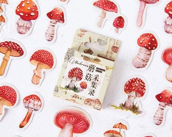 Lot De 177 Autocollants Vintage - Fleurs, Champignons Et Motifs Divers - Accessoires Pour Scrapbooking, Journal Et Bullet Journaling