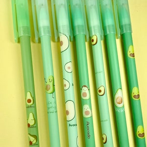 Cute Avocado Gel Pen 0.5mm Black Blue Ink Pen