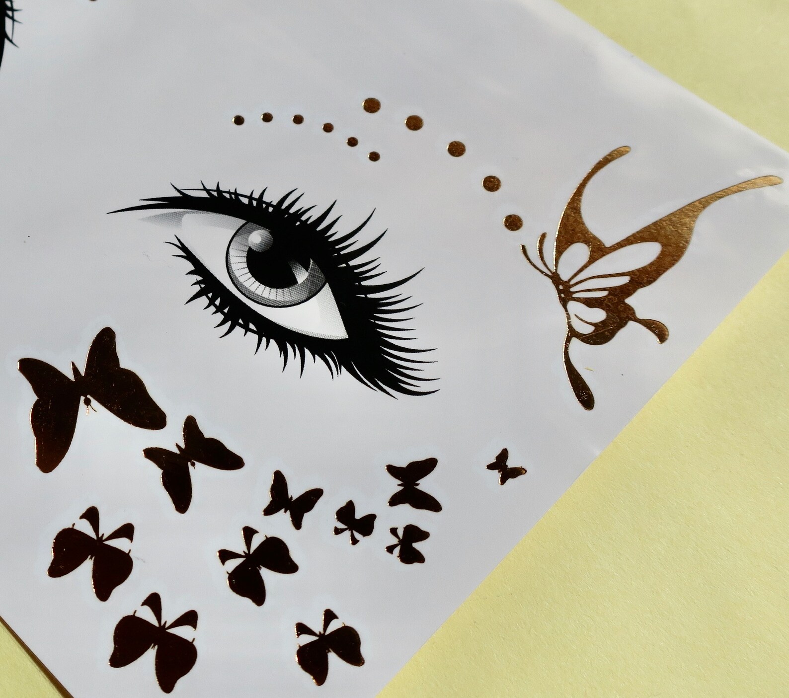 Gold Butterfly Festival Face Sticker Jewels Halloween Face Etsy