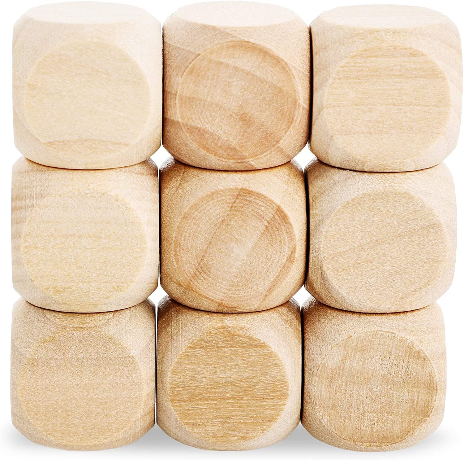 5pcs Blank Wood Dice Kid Child Game making DIY Toys Family Party Games Make a Game 20mm