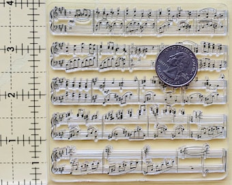 Music Note Musical Clear Silicone Stamps DIY Embossing  Planner, Journal, Craft, Scrapbooking, Decoration