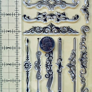 Borders Corners Ornate - Clear Silicone Stamps DIY Embossing  Planner, Journal, Craft, Scrapbooking, Decoration