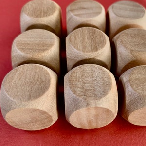 5pcs Blank Wood Dice Kid Child Game making DIY Toys Family Party Games Make a Game 20mm