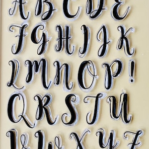 Alfabeto Letras cursivas Sellos de silicona transparente DIY Planificador de gofrado, Diario, Artesanía, Scrapbooking, Decoración