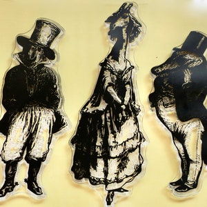 5 Animal Gentlemen Stamp Set Transparant Duidelijk Acryl Retro Steampunk