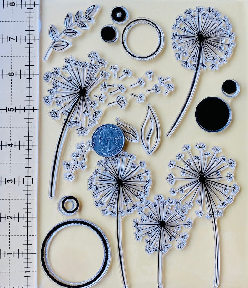 Flower Clear Stamp Set Planner, Journal, Craft, Scrapbooking #B28 - Etsy