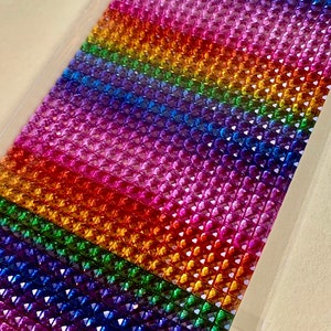 Large Gem Sticker You Cut it! 4 x 7 inches Rainbow craft stickers Customize Anything!