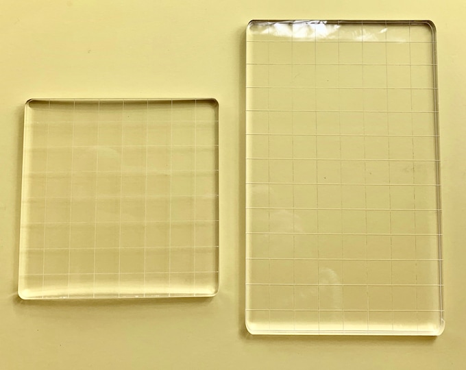 Premium Acrylic Blocks, Clear Stamp Block, Acrylic Stamp Handle