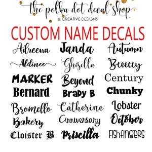 Name decal, custom name, personalized name decal, calligraphy name, handwritten name, name sticker, cursive font, cup decal, name label