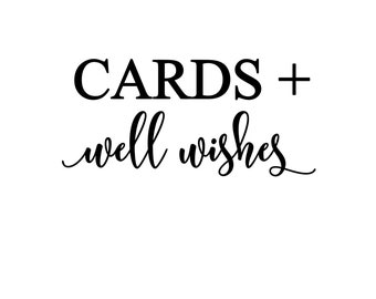 Cards + well wishes. Cards box decal, Ikea socker greenhouse wedding decal, personalized wedding decor, custom wedding decal stickers, DIY