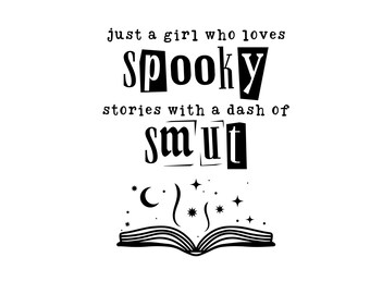 Bookish Smut Vinyl Decal – Spicy Romance Reader, BookTok Accessory