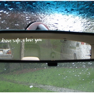 custom rear view mirror decals, Motivational saying, Positive Affirmation quotes, Funny car decal, mirror sticker,
