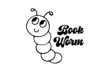 Book Worm Vinyl Decal – Spicy Romance Reader, BookTok Car Sticker
