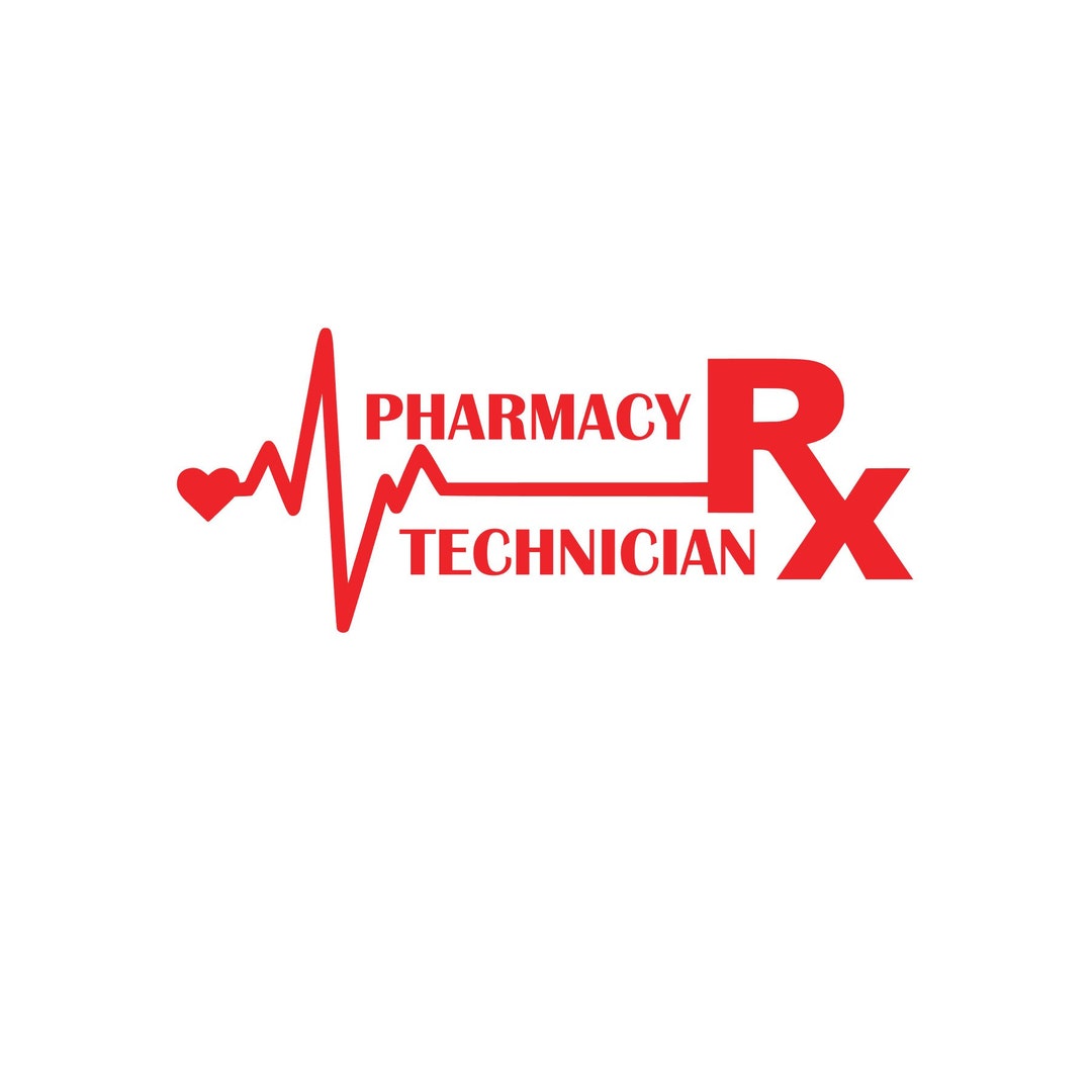RX Pharmacy Technician Ekg Vinyl Decal, Nursing Student, Registered ...