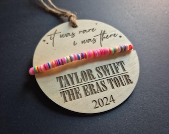 Eras Tour 2024 Wooden Christmas Ornament, Laser Cut